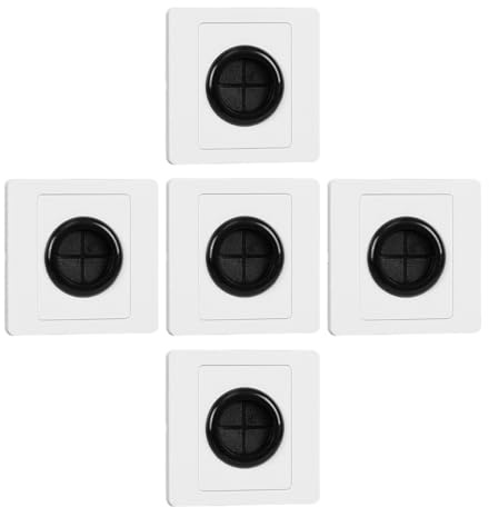 SHOWERORO Cable Brush Plate Cord Hider White 5Pcs Wall Cable Management for Coaxial and Speaker Wire