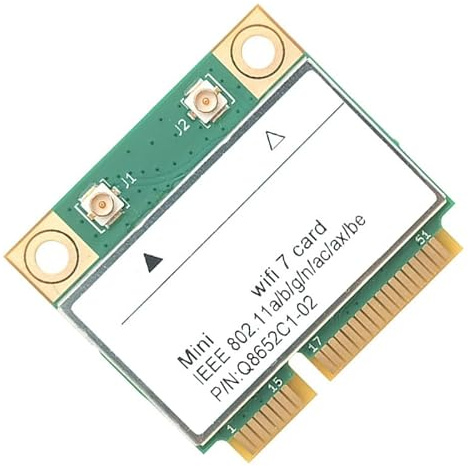Tomantery Tarjeta de Red WiFi 5G de Doble Banda AX8 Mini PCIe para Computadora Portátil, Tarjeta única Rápida y Estable para una Conectividad Mejorada, Adecuada para Juegos y Transmisión