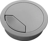 LIGHT GREY 60MM DESK TABLE CABLE TIDY GROMMET INSERT (SUKI)