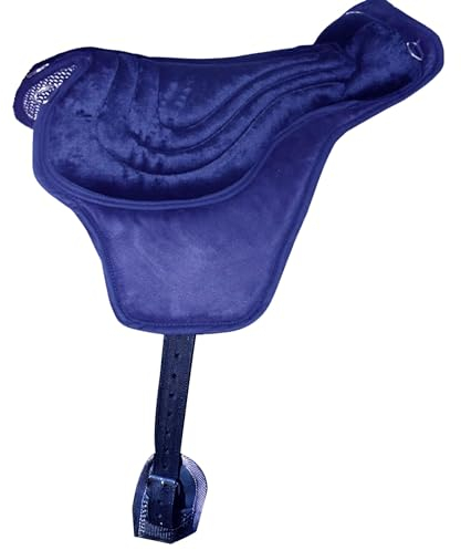 Comfort Plus All Purpose Bareback Pad, Shock Absorbing Saddle Pad, Horse Saddle Comfort, Trail & Leisurely Riding, Western & English Bareback Saddle Pad, Non-Slip, Wither Relief, Navy