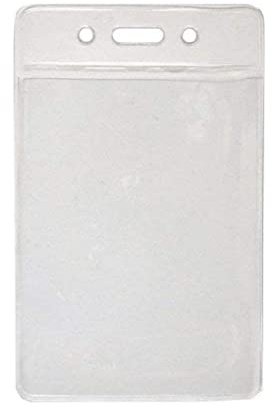50 Stück Ausweishüllen transparent weich PVC im Hochformat für Einschübe bis ca. Format 90x62mm hochwertige Ausführung Schutzhülle transparent Einschub Hülle Case für Werksausweis Badge Kartenhalter