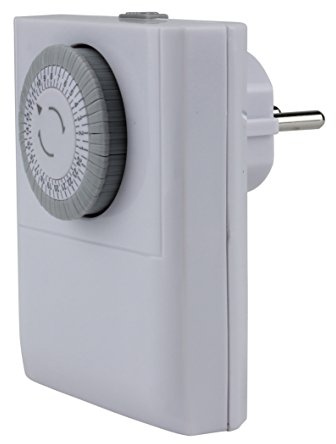 UNITEC Tageszeitschaltuhr innen mit 2f Stdo analog ws, weiß