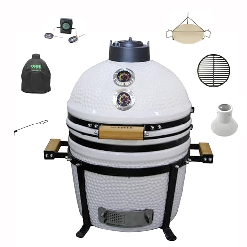 YNNI KAMADO TQTT15WH Kamado Barbecue sur pied en céramique Blanc 40 cm