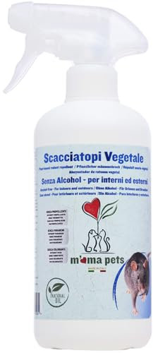 MAMA PETS Disabituante Naturale 500ml per Topi e Ratti – Spray Dissuasore Vegetale Pronto all’Uso per Ambienti Interni ed Esterni – Sicuro per Persone e Animali