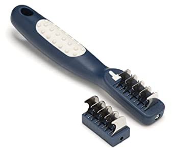 Mikki Edelstahl-Fellpflegebürste für Hunde und Welpen, Entfilzer, Fellwechsel-Kamm, für Pudel-Kreuzungen wie Cockapoos, Labradoodles, Cavapoos, Maltipoos und Golden Doodles