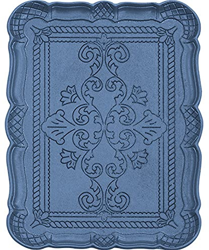 WAYUTO Serviertablett Vintage Platte für Tee Kaffee Bar Rustikale dekorative Teller für Party Frühstück Bett Mittagessen Abendessen Obst Dessert Vorspeisen Terrasse Couchtisch Blau