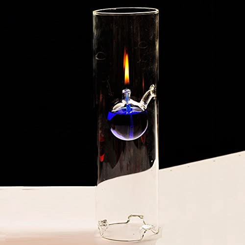 BOZHEN Liquid Transparent Glass Oil Lamp Oil Lamps For Indoor Use Modern Craft Kerosene Lamp Home Emergency Lighting Night Light Exquisite Workmanship Decorative Lights