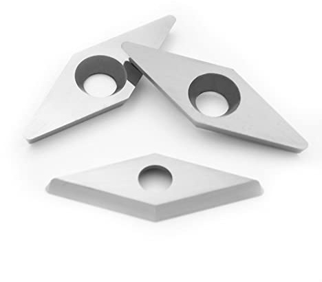 CDBP Hartmetall Einsatz-Ersatzschneider Ci4 Diamant mit runder Spitze Ersatz Fräsmesser für DIY-Holzdrehen, Wendeschneidplatten holz, 3 Stück