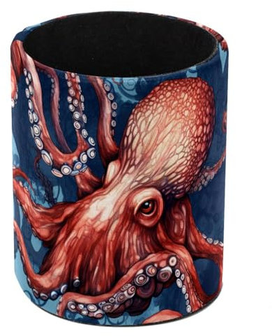 Octopus Big Desk Pen Holder, Pencil Pen Desk Organizers, Pencil Holder Pencil Case Cup Pencil Bag for Desk Office Pen Case for School, Kids