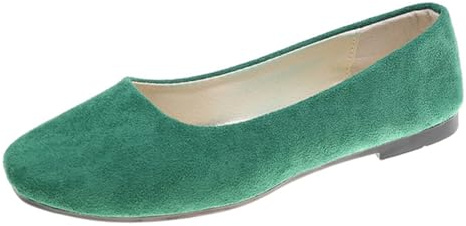 Rojeam Ballerine Classiche Donna Scarpe Ballerine Pieghevoli Scarpe da Mettere Suola Morbida Verde 38 EU