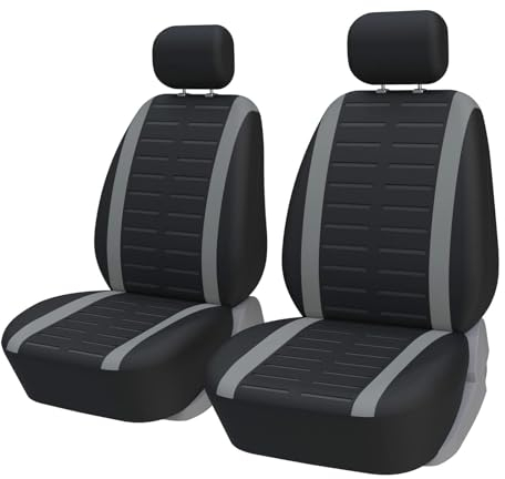 2 Stücke Sitzbezüge Auto Schonbezüge Universal, für Smart Fortwo Forfour 453 451 450 2000-2024 Autositzbezüge Autozubehör Innenraum,D-Grey