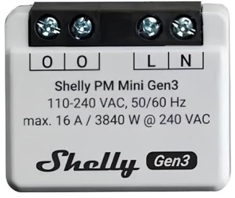 Shelly Plus PM Mini Gen 3 Interruttore senza Fili Wi-Fi, Bluetooth