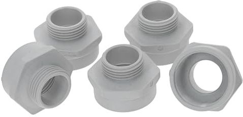Kalitec 5x Erweiterung M20 auf M25 - Kabelverschraubung Kunststoff Grau | Adapter mit M20 Au&engewinde und M25 Innengewinde - IP68 Wasserdicht - Glasfaserverst$rkt - Halogenfrei - 5 St$ck Set