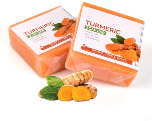 2 Pièces Savon à L'acide Kojique, Kojic Acid Soap, Savon Curcuma, Skin Lightening Soap pour éclaircissant Hydratant Même Teint de Peau pour Hyperpigmentation L'élimination des Taches