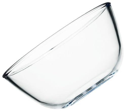 OFFSCH Glass Salad Bowl Large Modern Household Food Serving Bowl for Salad and Dessert