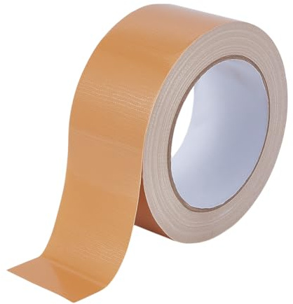 BENECREAT 25m/27 Yards Bookbinding Tape, 49mm Brown Carpet Waterproof Adhesive Tape Strong Cloth Tape for Bookbinding, Book Repair, Reinforcing Protecting