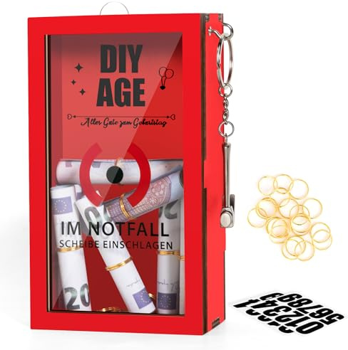 LTFIOON Divertida caja de emergencia con martillo, pequeños regalos personalizados, caja de madera, caja de madera decorativa en caso de emergencia, envoltorio de regalo de dinero, chocolate de
