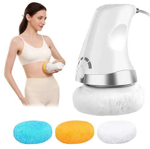 GOEDCH Elektrisches Anti-Cellulite-Massagegerät: Cellulite Massagegerät für Bauch, Gesäß, Beine, Handgehaltenes Massagegerät Elektrisch für Hilft Bei Muskelermüdung, mit Waschbare Pads