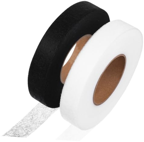 Uonlytech 2Rouleaux Bande Ourlet sans Couture Double Face Ruban Adhésif pour Vêtements Pantalons Facile à Repasser pour Projets DIY les Réparations