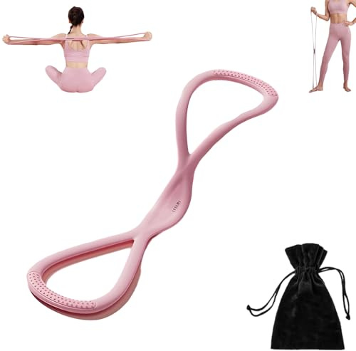 Widerstandsband, Widerstandsbänder in Form Einer 8, Trainingsbänder, Widerstandsband Klimmzug, Reißfest & Flexibel, Für Arme, Rücken, Schultern Und Po (15lb-Rosa)
