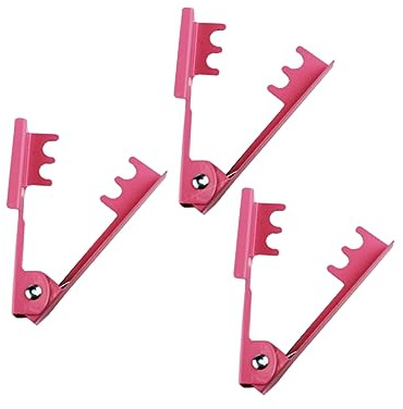KALLORY 3pcs Pink Rose Thorn Pliers Lightweight Spring Action Handle Metal Floral Garden Tool for Easy Thorn Removal and Stem Stripping in Home and Florist Use