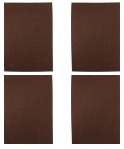 KOMBIUDA 4pcs Felt Furniture Protection Pads Self-Adhesive Anti-Skid Chair Stickers Floor Protectors for Tables Sofas Stools Thick Brown Non-Slip Silent Furniture Pads