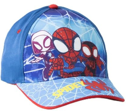 Justerbar Spidey barnkeps för pojkar och flickor – Spidey keps med böjd visir för sommar, park och strand