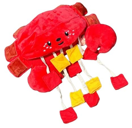 Jouet à renifler pour chien - Jouet couineur à mâcher en peluche douce pour encourager la recherche de nourriture - Crabes à renifler pour chiens