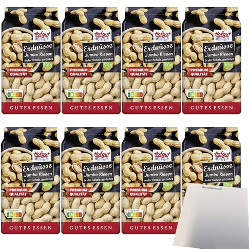 usy Bundle für Hofgut Erdnüsse in Schale VPE (8x500g Beutel) + usy Block