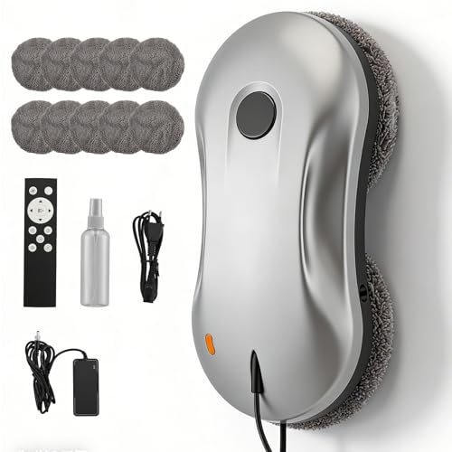 VeftBltrem Robot de nettoyage de fenêtres avec fonction pulvérisateur, puissance d'aspiration Turbo Boost 7000 Pa, protection multiple, amélioré pour toutes les fenêtres, nettoyage double hélice pour