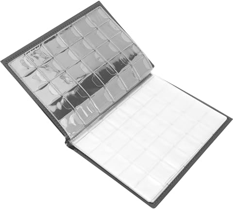 Vistreck 250 Fickor 10 Sidor Myntalbum - Myntsamlingshållare för Mynt, Medaljer och Mer (Brun)