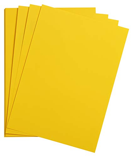 Clairefontaine 97893C Paquet Papier Maya - 25 Feuilles Papier Dessin Lisse Jaune Soleil - A1 59,4x84 cm 120g - Idéal pour le Dessin et les Activités Créatives