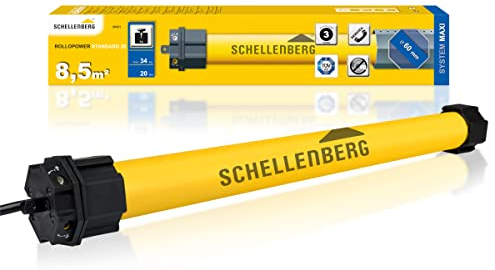 Schellenberg 20621 Motore tapparelle elettriche Maxi Standard 20 Nm, fino a 8,5 m² di superficie della tapparella, motore tubolare per albero da 60 mm, 34 kg di forza di trazione, set completo