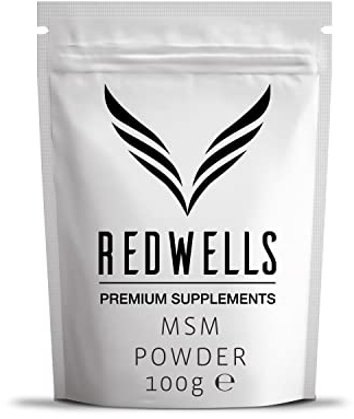 MSM Powder REDWELLS Crystalline Methyl Sulfonyl Methane GMO Free - 100g Pack