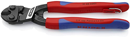 KNIPEX CoBolt Kompakt-Bolzenschneider mit schlanken Mehrkomponenten-Hüllen, mit integrierter Befestigungsöse zum, 71 02 200 T