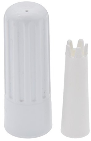 YNuth 1 x DOUILLE Düse Dekoration + 1 x Ladegerät Sahnespender Chantilly Ersatzteile Kit - Weiß - Kunststoff - Rund - Piping Tip - Dekorationstippsatz für Sahnespender