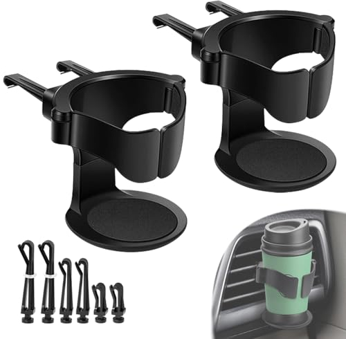 YDHfdc 2 Pièces Porte Gobelet Voiture Universelle Porte Gobelet Réglable Support Gobelet Voiture avec Clip de Ventilation pour Grille d'aération de Voitures/SUV/Camions