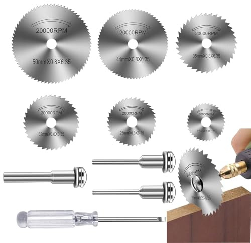 Set Di 10 Pezzi Dischi Da Taglio per Dremel, Dischi Da Taglio per Utensile Rotante, Lama per Sega Circolare, Per Tagliare Legno,Plastica, Fibra Di Vetro,Rame,Alluminio,Metallo Morbido