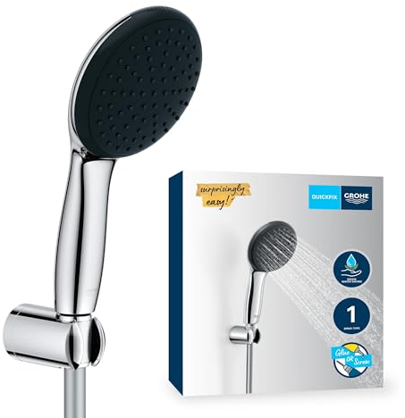 GROHE Vitalio Start 110 Set de teleducha (Manguera de ducha 1.750 mm, ahorro de agua, duradera), Cromo 27944001