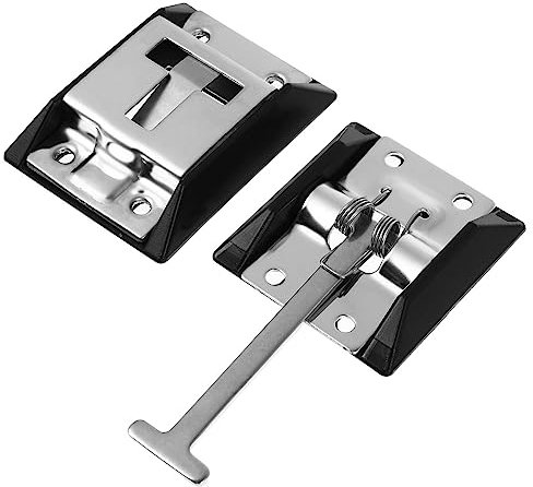Holibanna Metall T-türhalter Verschluss 304 Edelstahl 13x6.5x1 cm Hohe Belastbarkeit Robuste Konstruktion