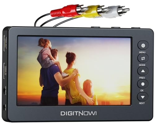 Video to Digital Converter, VHS to Digital Converter, Video Recorder Capture with 5 OLED Screen, Convert VHS toDigital, AV&HDMI Reocord from VHS, DVD, VCR, Hi8, Tapes, Camcorders