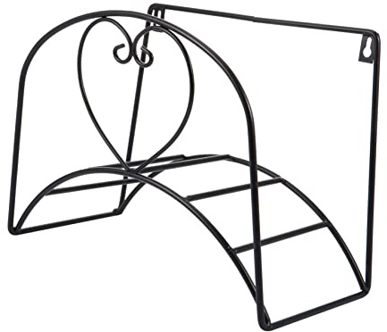 Milisten Soporte De Manguera De Jardín De Hierro Antiguo Montaje Pared Organizador De Latiguillo Para Riego Rack Color Negro