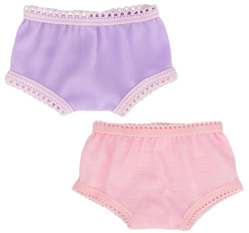 TOBBOMEY 2 pièces Culottes pour Poupées sous-vêtements Doux et Lavables Accessoires de Jeu de Rôle pour Poupées Américaines Lot