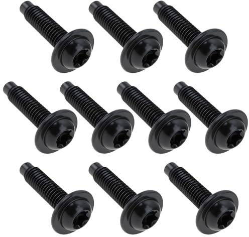 eMagTech 10 Stück M6×30mm Torx-Schrauben für Kotflügelverkleidungen Im Automobilbereich N90969901 Kompatibel mit VW Und Kompatibel mit Audi