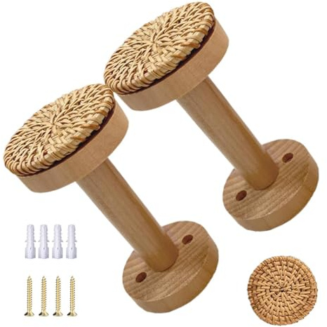 Sujetacortinas De Pared Para Cortinas Decorativo Boho Tejido A Mano | Juego De 2 Piezas De Sujetacortinas Para El Hogar, Dormitorio, Salón, Comedor, Cafetería, Baño, Balcón, Oficina Y Hotel Y