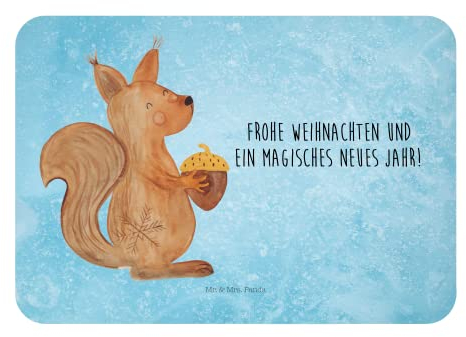Mr. & Mrs. Panda Kühlschrankmagnet Eichhörnchen Weihnachtszeit - Geschenk, Frohe Weihnachten, Magnet, zettelhalter, Vogel, Weihnachtsgruß, haftmagnet, Neujahr, Frohes Neues Jahr, küchenmagnet