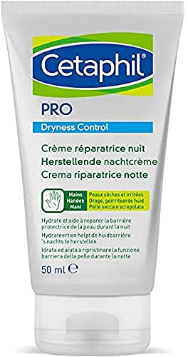 Cetaphil PRO Dryness Control, Crema Mani Riparatrice Notte, Protezione e Idratazione per Pelle Secca e Screpolata, Senza Profumo, Formato 50 ml