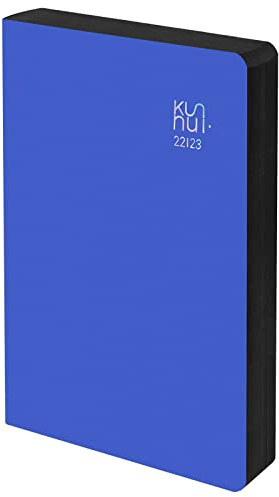 Agenda 2022 2023 - Cuero Regenerado - Waterfall - Día Página - Tamaño A5-15 x 21 cm - Idioma: Español - Inglés - Incluye dos cintas de registro y pegatinas – Kunnui