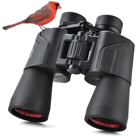 DOCANIO 12x50 Profi ED Fernglas IPX6 Wasserdicht Ferngläser Binoculars for Adults mit BAK4 Prisma & FMC Objektiv (28MM Okular) Ferngläser mit Nachtsicht für Jagd Vogelbeobachtung Sportspiele