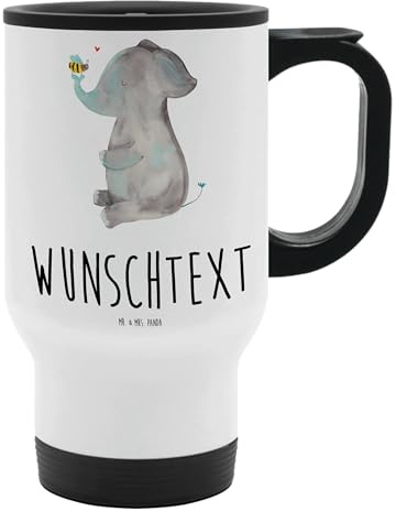 Mr. & Mrs. Panda Kaffeebecher personalisiert Elefant Biene - Personalisierte Geschenke, Tasse personalisieren, Bedrucken, Lustige Sprüche, Heiratsantrag, personalisierbar, kaffeetasse mit namen, Liebe